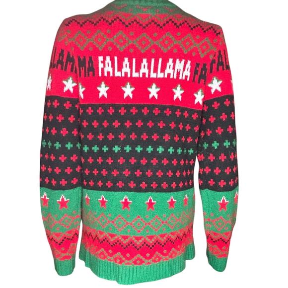 Holiday Time Fa La La Liama Ugly Christmas sweater women's xlarge 14-16 - Picture 4 of 4